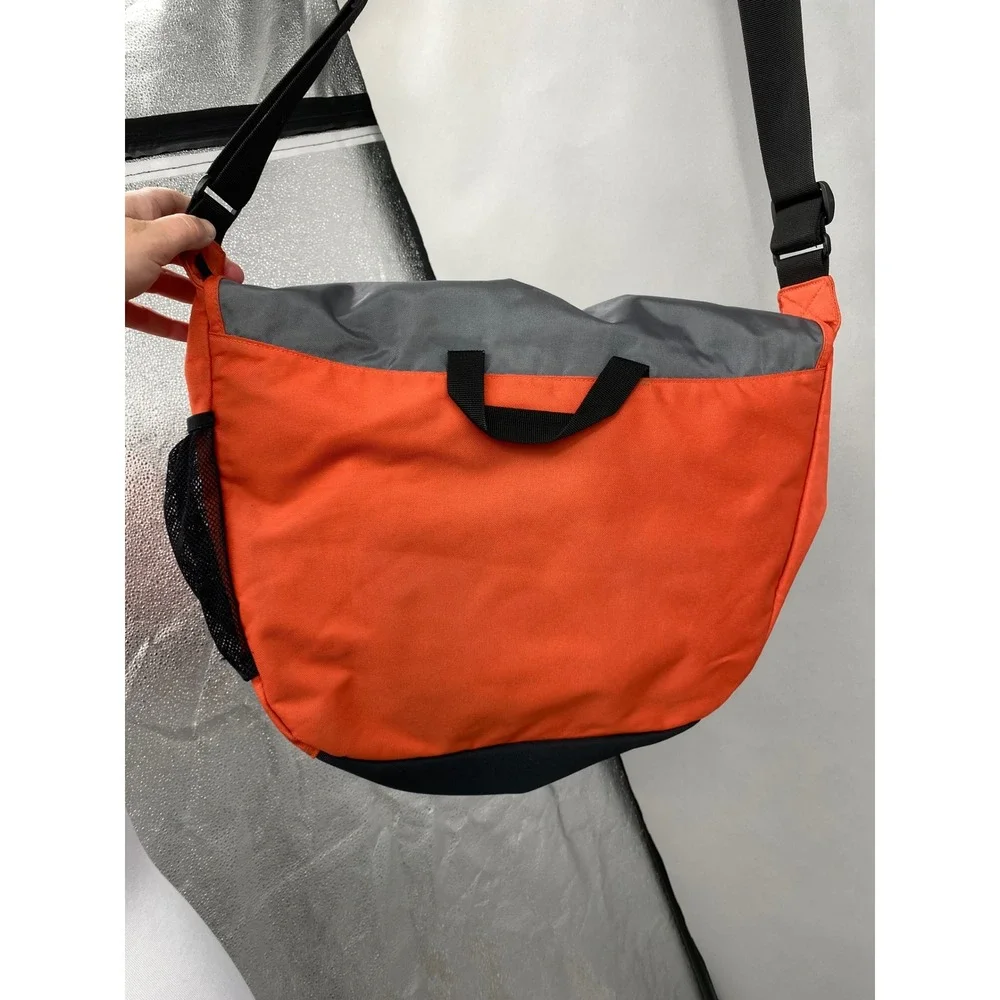 Eddie‎ Bauer Messenger Bag Unisex Orange Grey Crossbody Laptop Travel Utility
